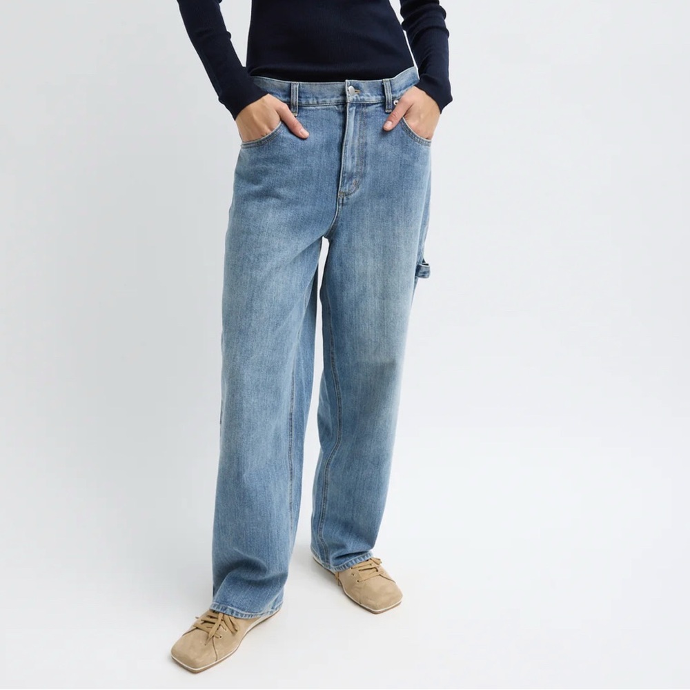 Tibi Classic Blue Slouchy Carpenter Jeans